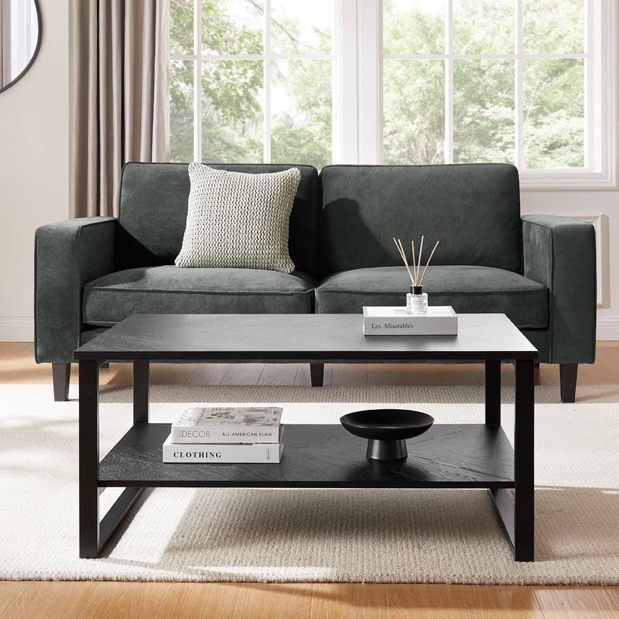 DUS-APM-11273 Grade-C1 Dusk Harper Chevron Coffee Table - Black RRP £209
