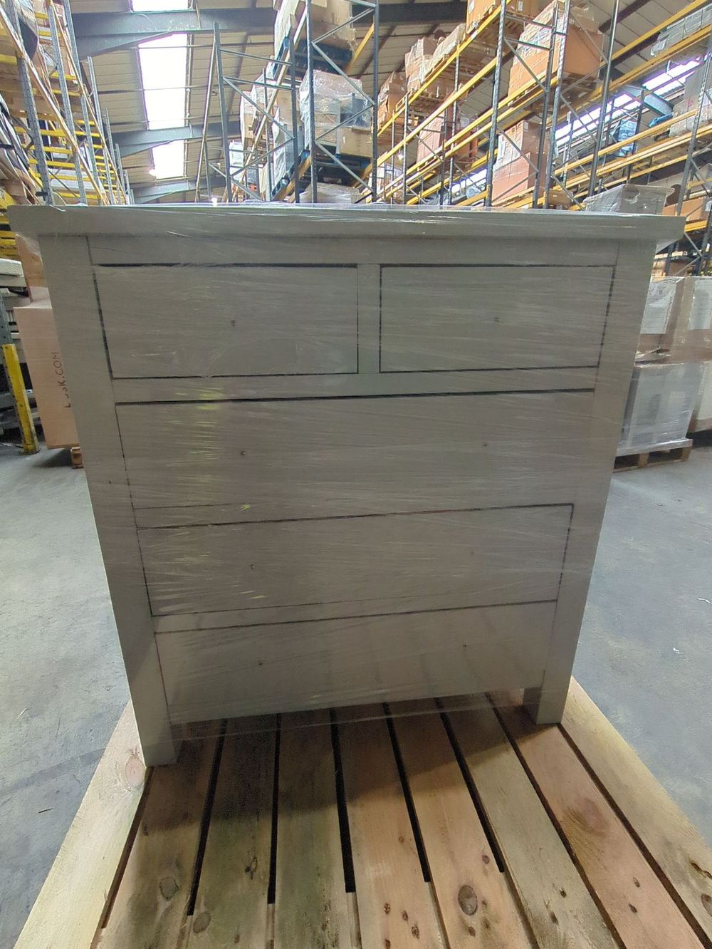 ROS-OUT-00546 Grade-C3 Roseland Furniture Cornish Dove Grey 2+3 Drawer Chest RRP £329.95