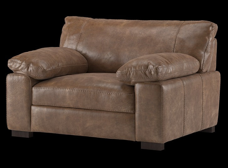 SOF-CHA-00641 Grade-C2 Sofology Linara Chair Utah Espresso 342004 Armchair Lvst, Fibre,Ft Brush Brass RRP £1199