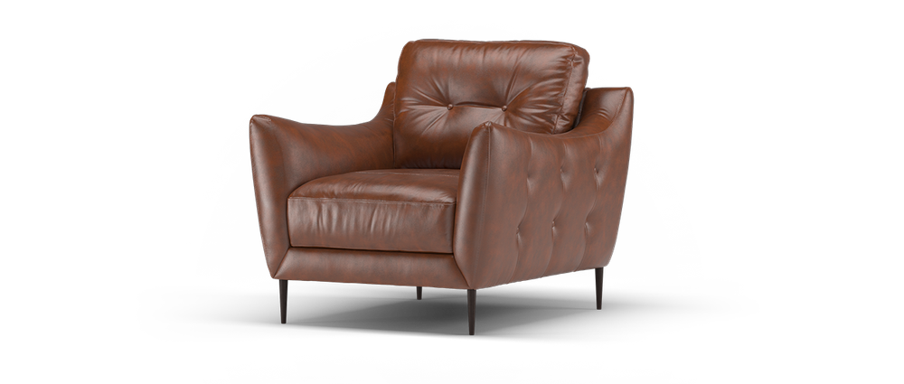 SOF-CHA-01061 Grade-C1 Sofology Cordelia Armchair Alaska Whiskey Leather RRP £999
