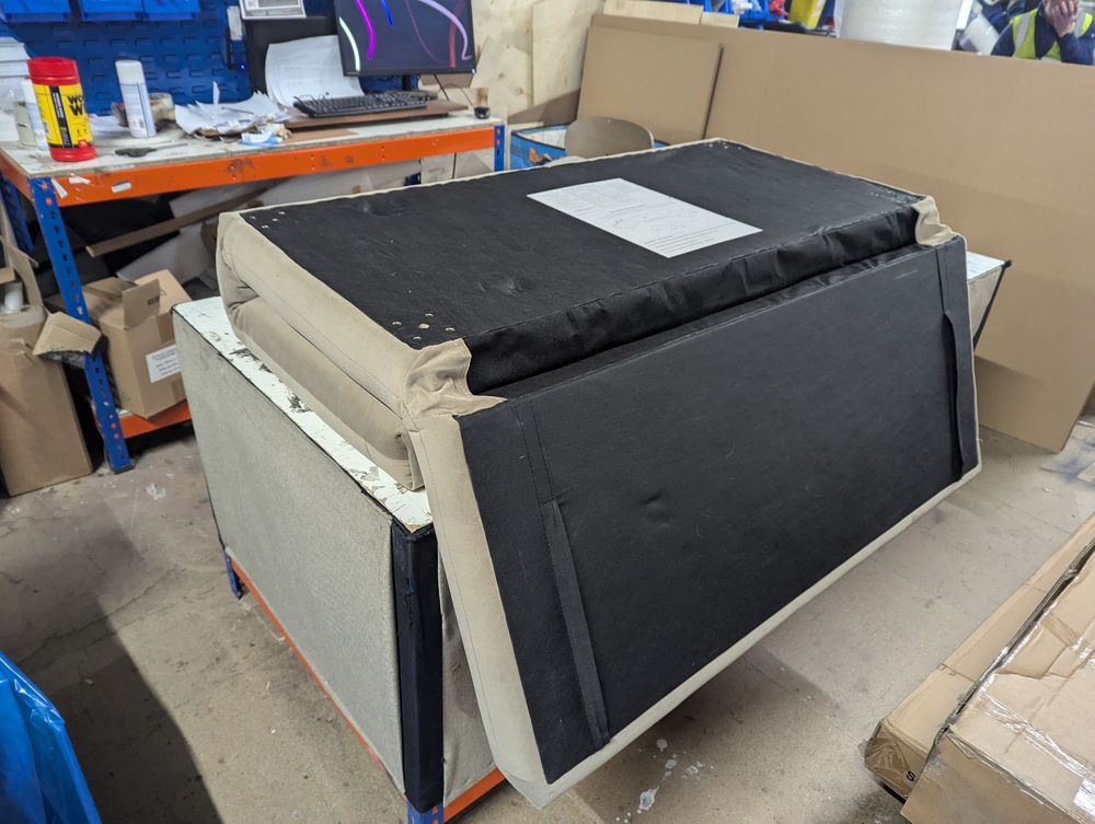 MAS-APM-05577 Grade-BER-DOA Marks & Spencer Logan Double Fold Out Sofa Bed Velvet Mink RRP £399