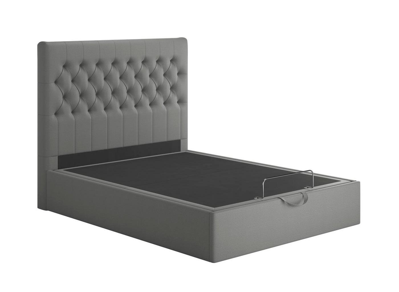 DRE-BED-00125 Grade-C1 Dreams Ergomotion Double Ottoman Grey + Buttoned RRP £1799.00