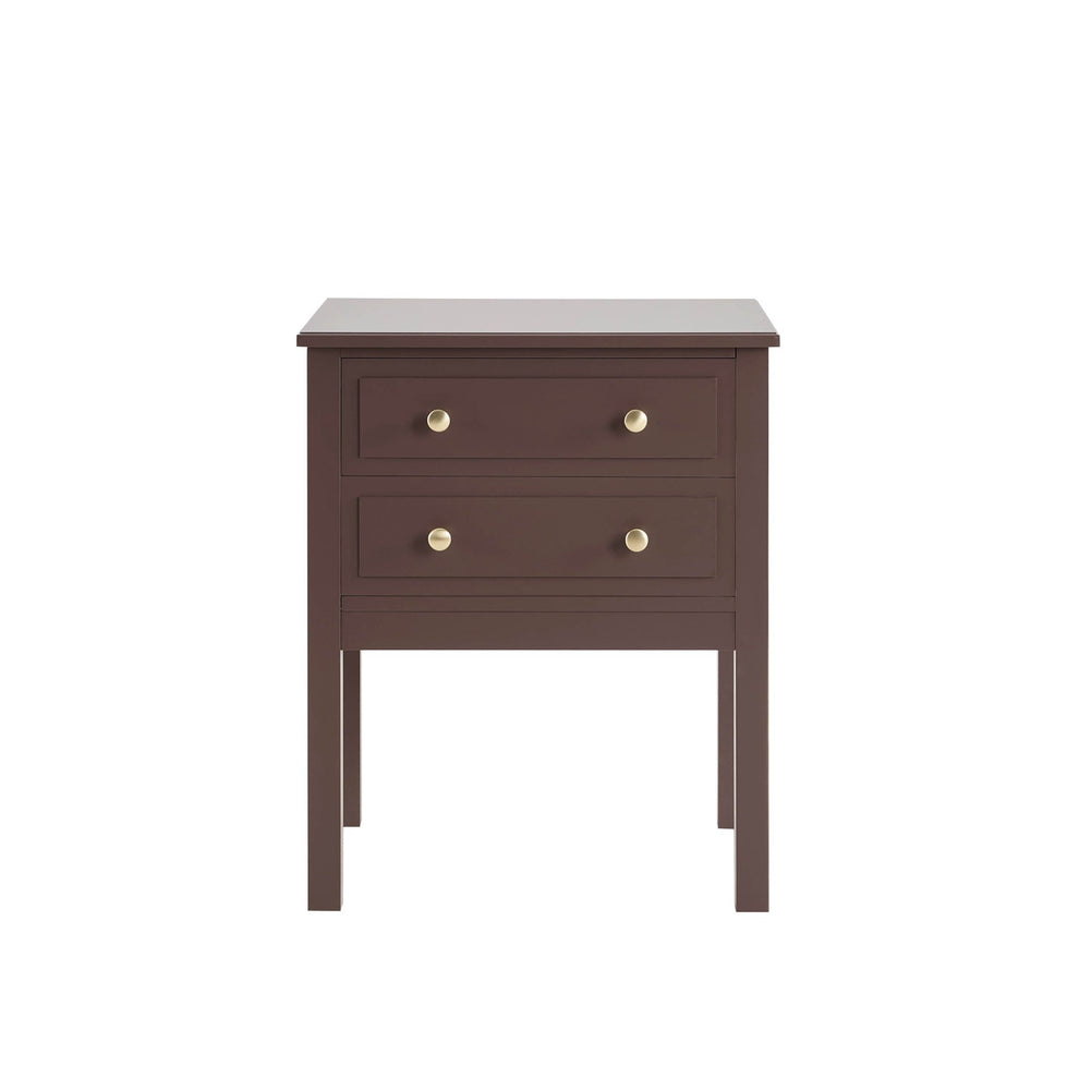 DUS-CC2-05191 Grade-B Dusk Carolina 2 Drawer Bedside Table - Mocha RRP £109.00