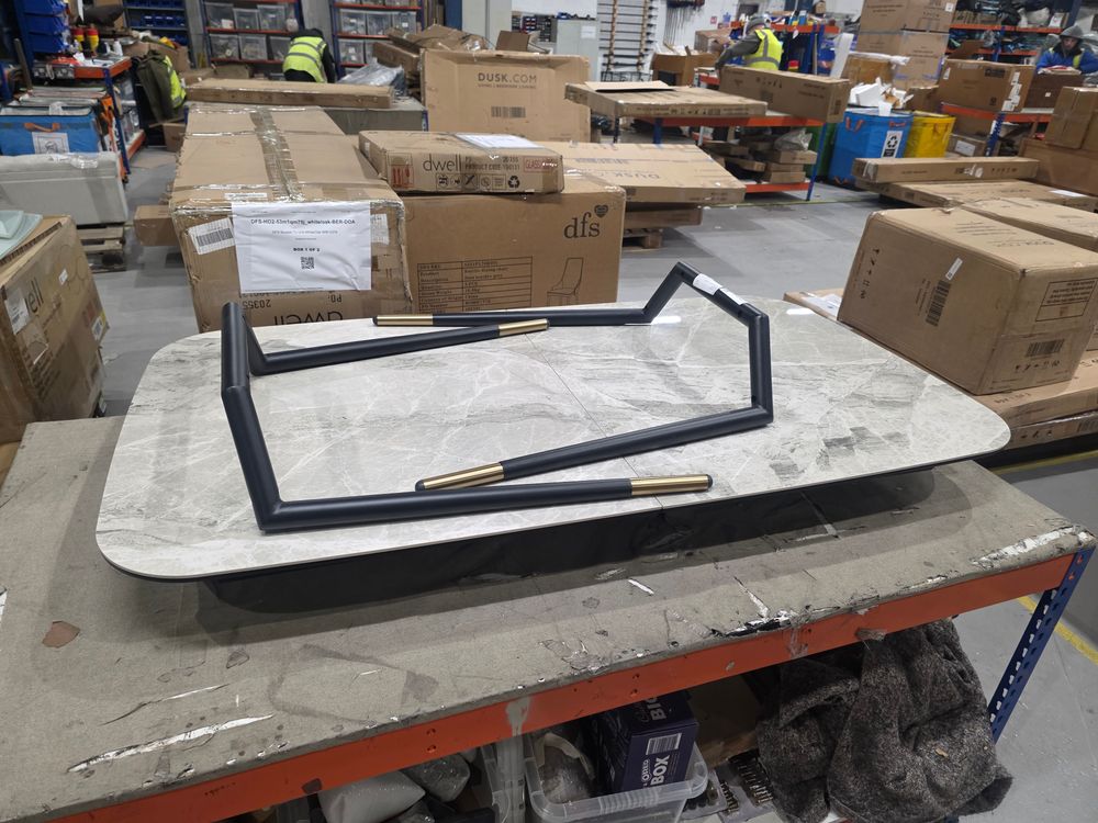 DFS-HO2-05213 Grade-BER-DOA DFS Ore Extending 6-8 Seater Dining Table Grey RRP £999