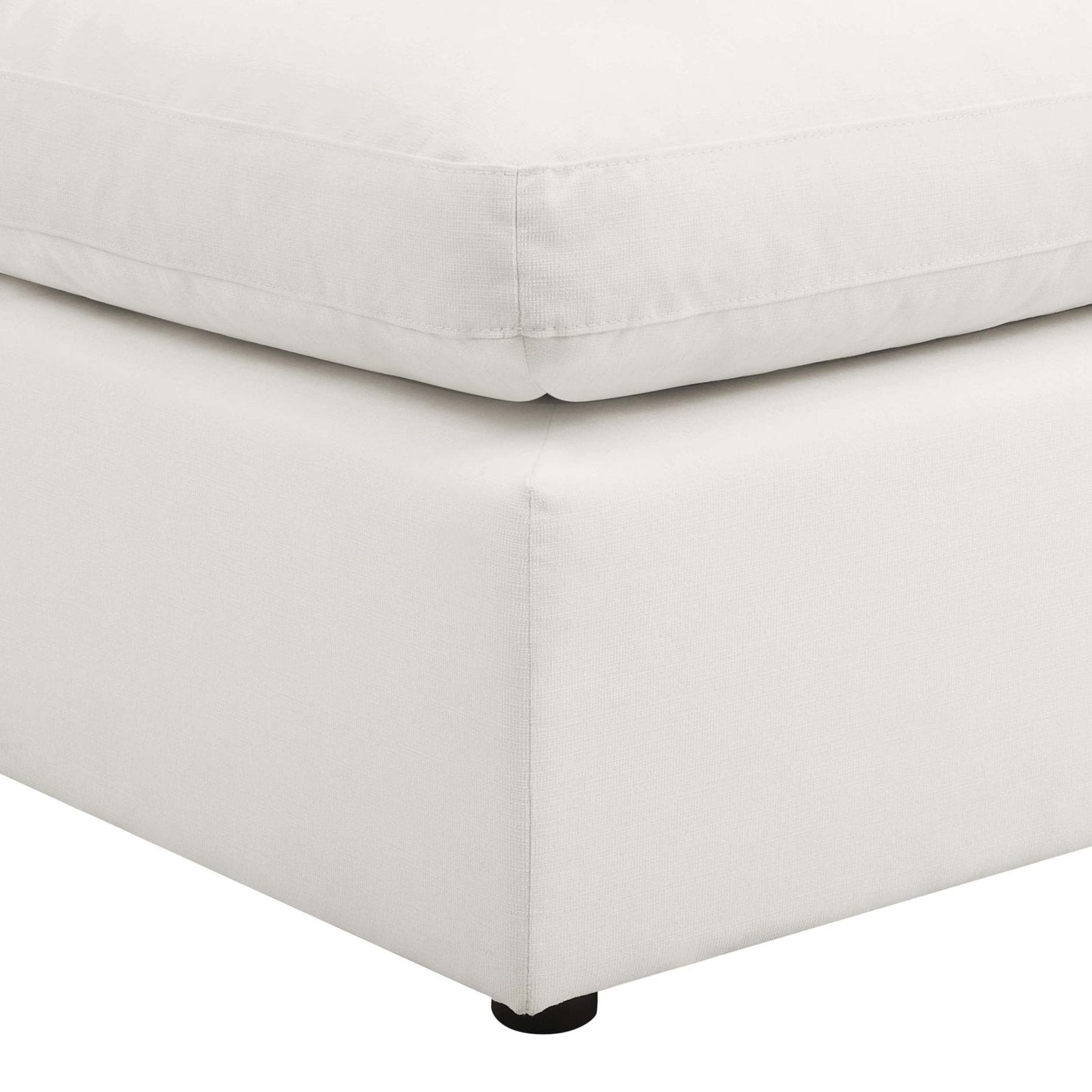 DUS-CC2-02428 Grade-C2 Dusk Cairo Feather 2 Seater Sofa + Pouffe - Vanilla RRP £960.00