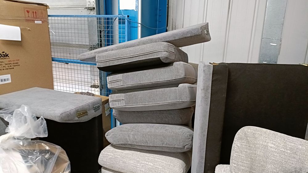 SCS-SNU-04441 Grade-BER-DOA The Big Chill Corner Section Sofa Mid Grey Black RRP £2859