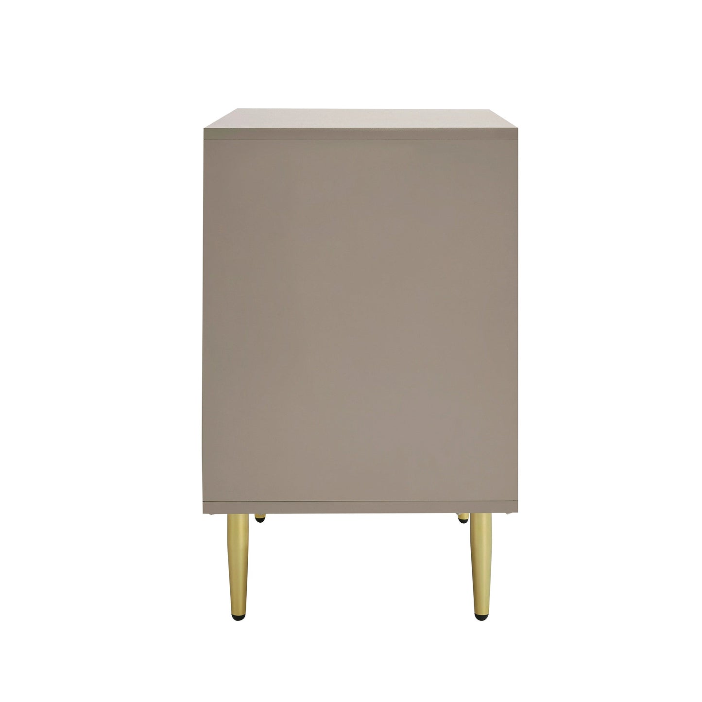 DUS-GOL-05936 Grade-B Dusk Evie 2 Drawer Bedside Table - Taupe RRP £143