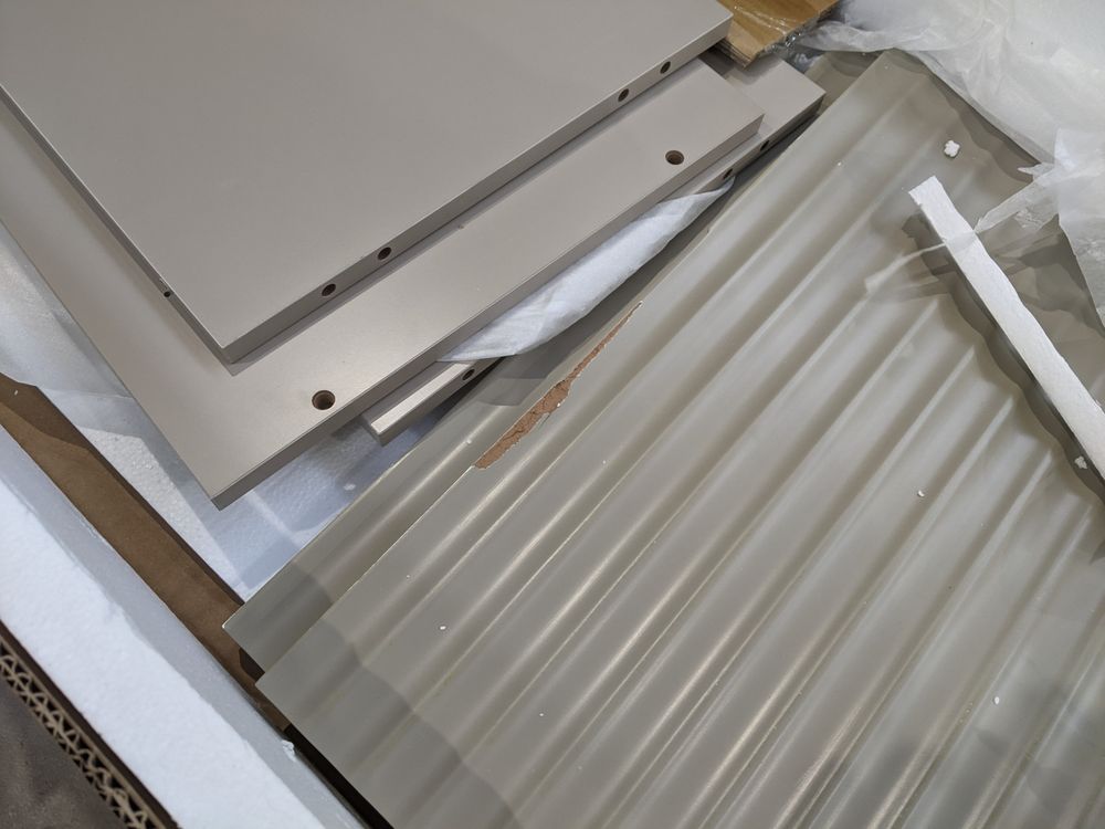 DUS-GOL-02255 Grade-B Dusk Evie Shelving Unit - Taupe RRP £143