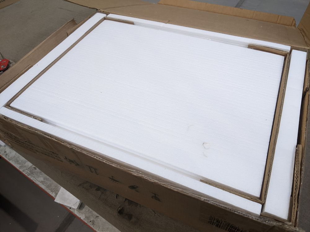 DUS-GOL-01825 Grade-B Dusk Evie 2 Drawer Bedside Table - White/Wood Effect RRP £98