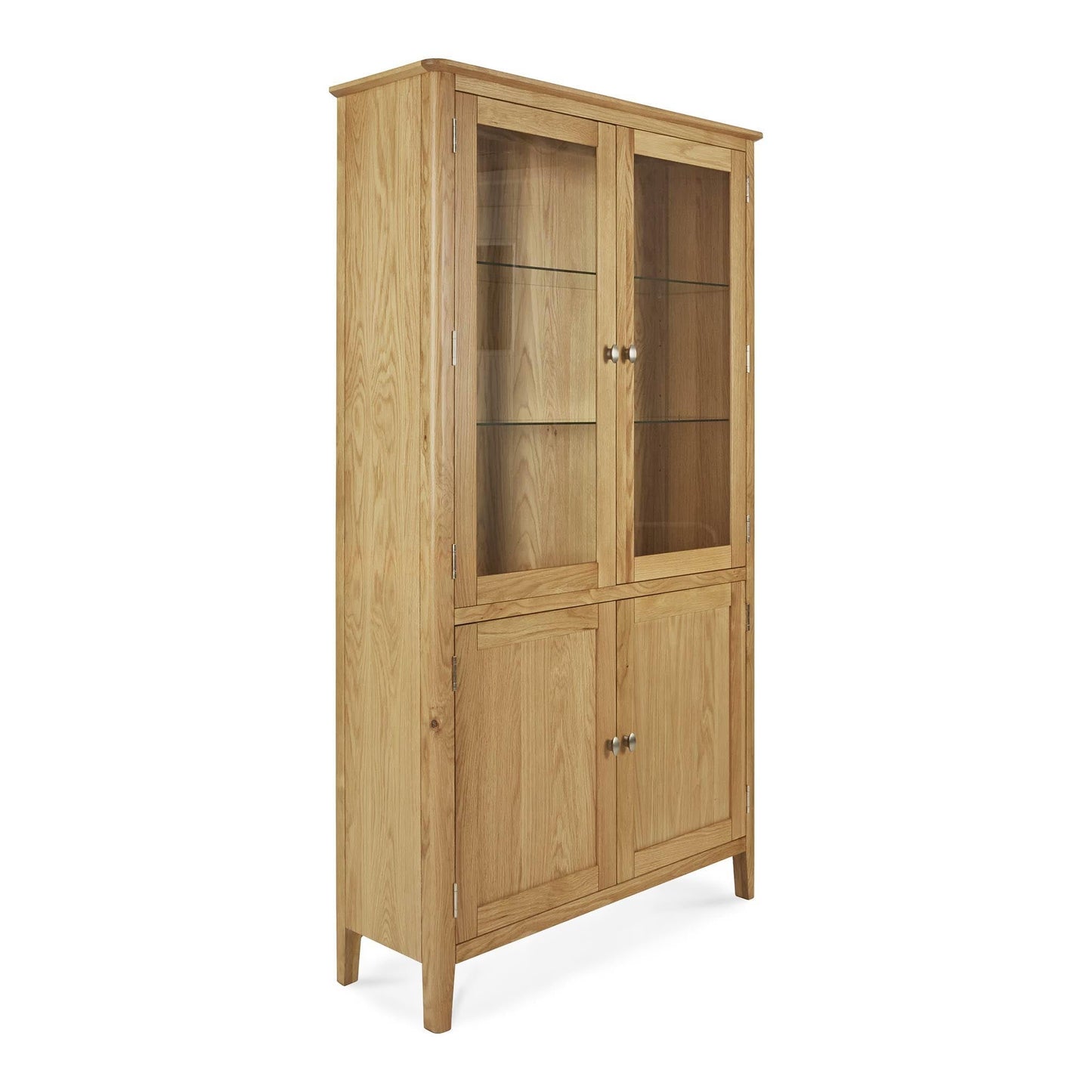 ROS-OUT-00117 Grade-C3 Roseland Furniture Alba Oak Display Cabinet RRP £909.95