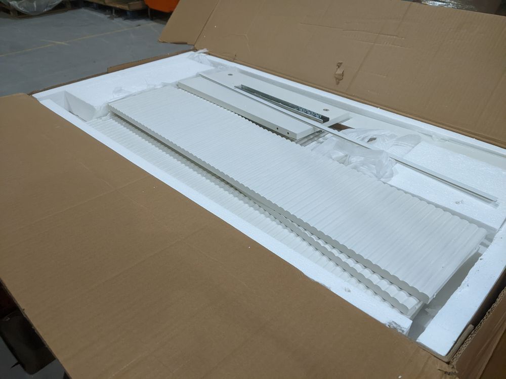 DUS-GOL-02289 Grade-B Dusk Hattie 5 Drawer Chest - Warm White RRP £228