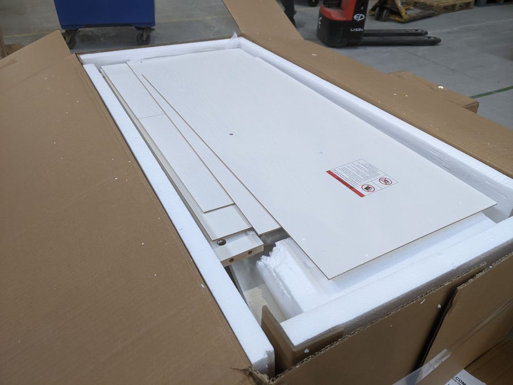 DUS-GOL-02792 Grade-B Dusk Hattie 5 Drawer Chest - Warm White RRP £228