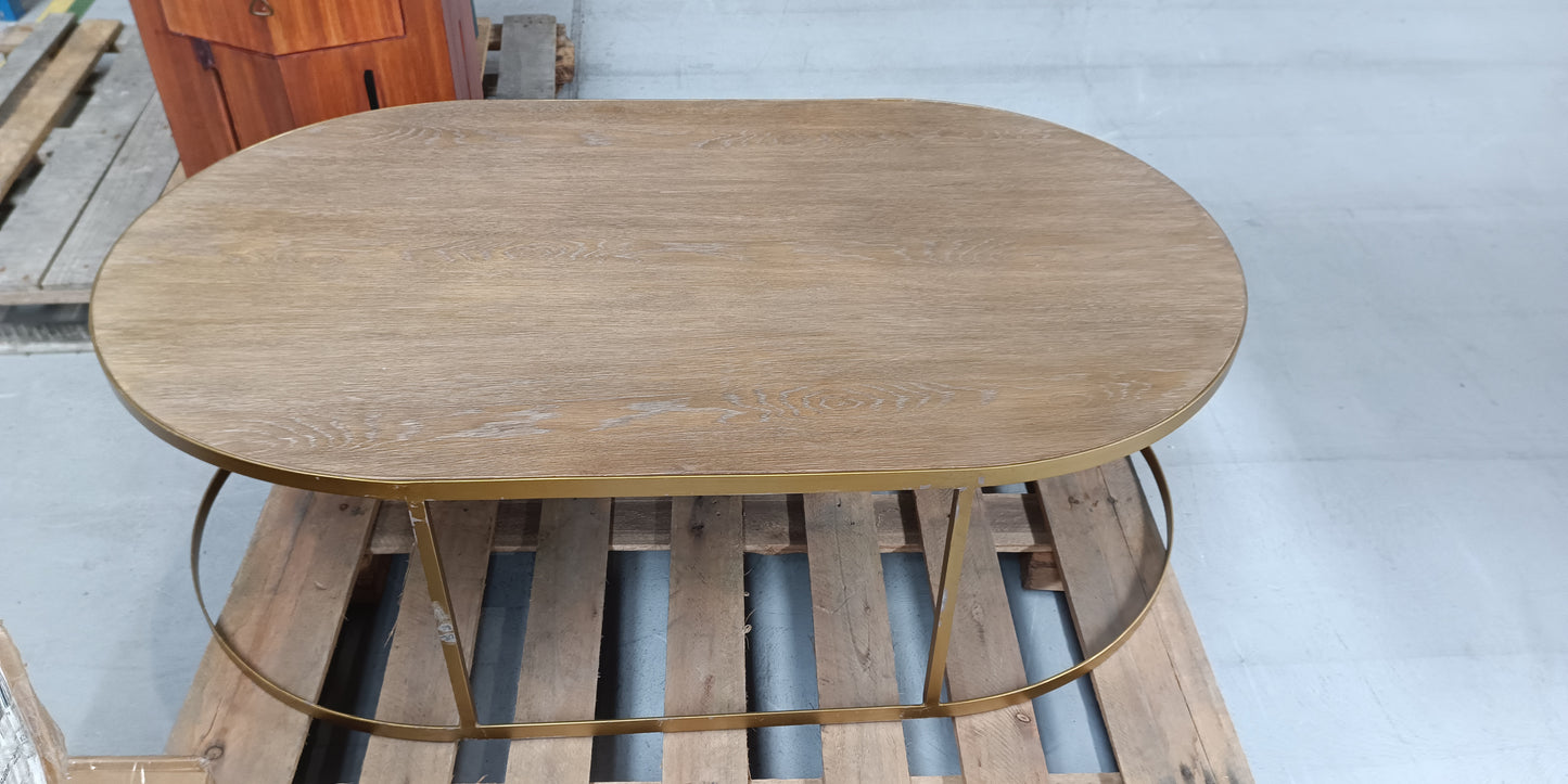 OKA-GOL-02275 Grade-BER-DOA Oka Set of Two Lutwidge Nested Coffee Tables RRP £1295.00