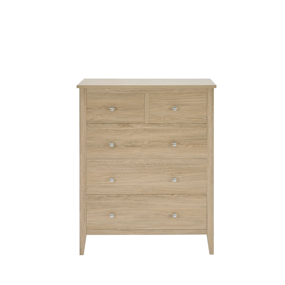 DUS-GOL-02087 Grade-B Dusk Nell 5 Drawer Chest - Wood RRP £179