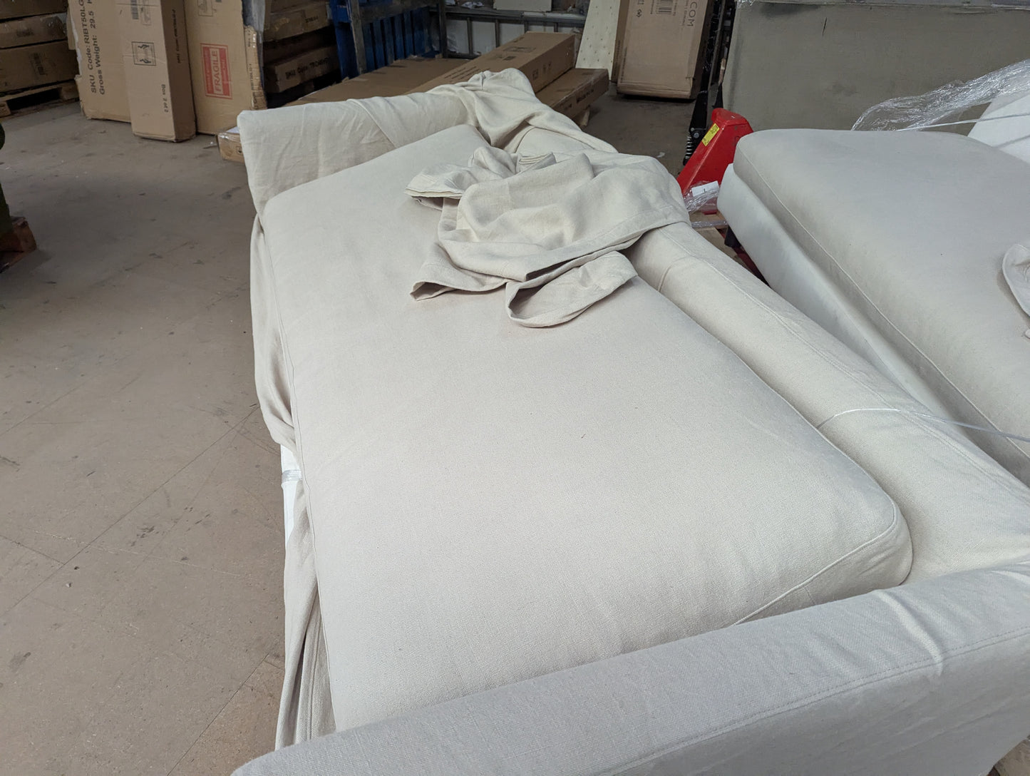 OKA-GOL-01952 Grade-BER-DOA Pietro Corner Sofa - Natural RRP £5995