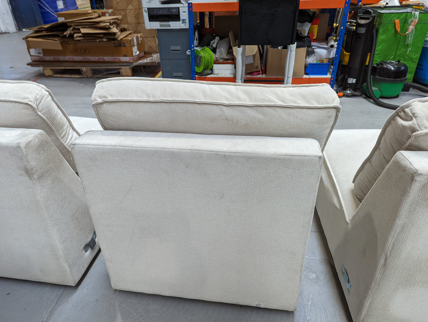 DUS-APM-62109 Grade-C2 Dusk Brooklyn 3 Seater Sofa - Ivory RRP £849