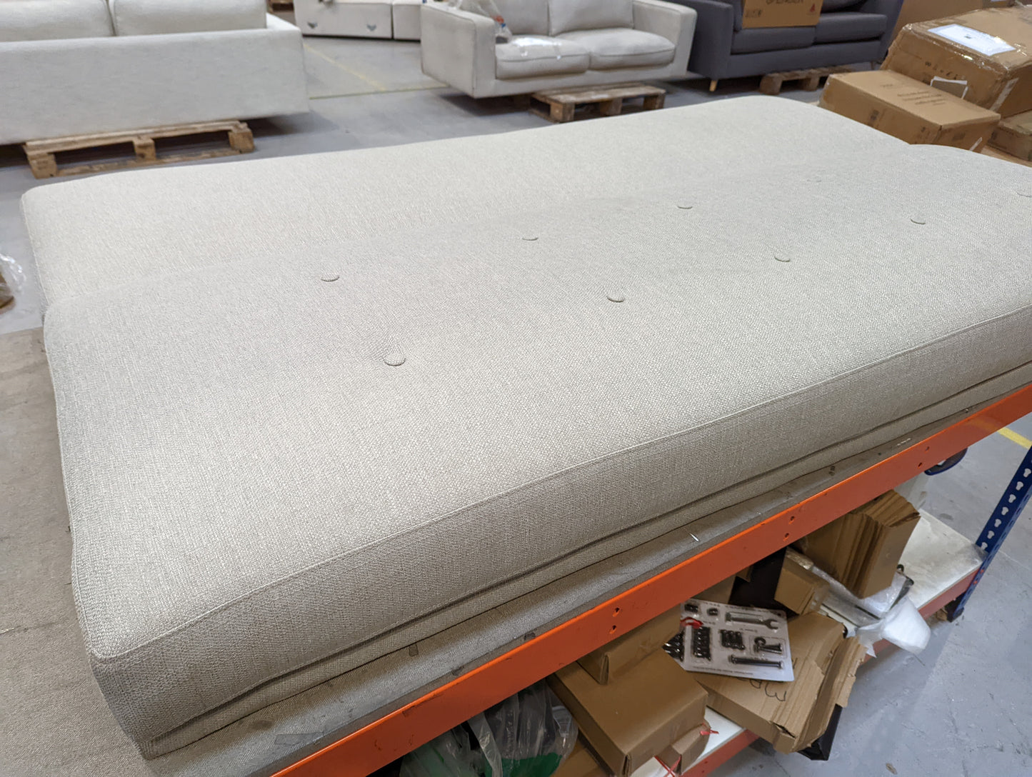 DUS-APM-62428 Grade-BER-DOA Dusk Hudson Click Clack Sofa Bed - Stone Grey RRP £499