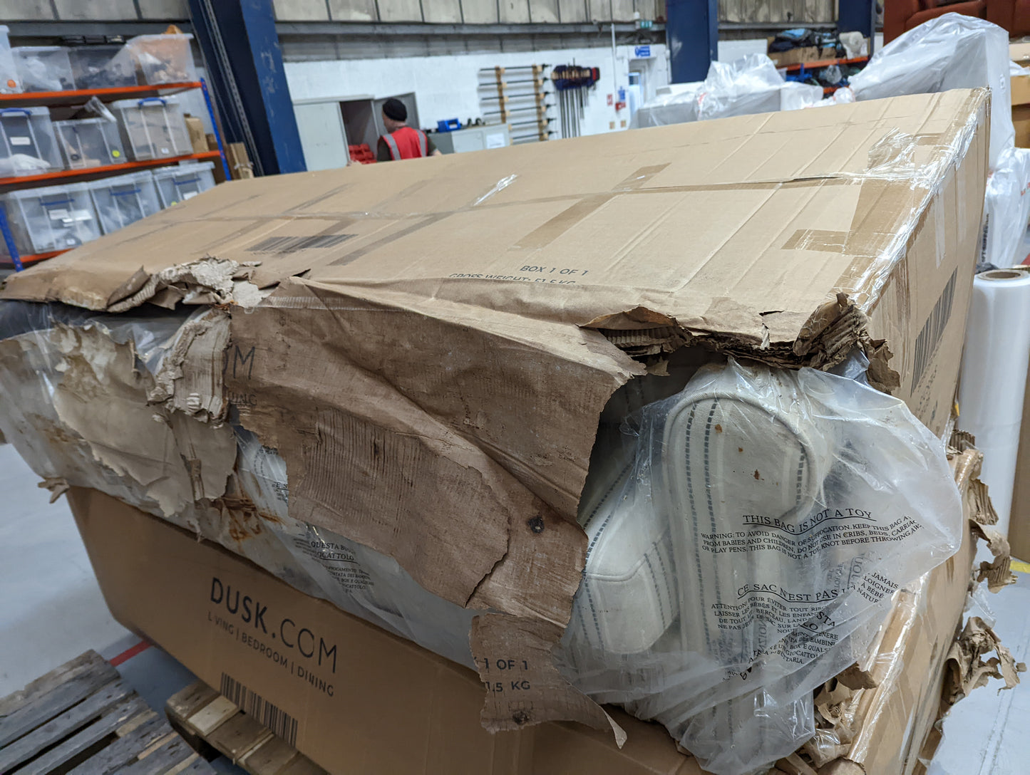 Lot of 2 x Dusk water damaged sofas items for Spares or Repair (ref DUS-APM-A-13570) Total RRP £1534