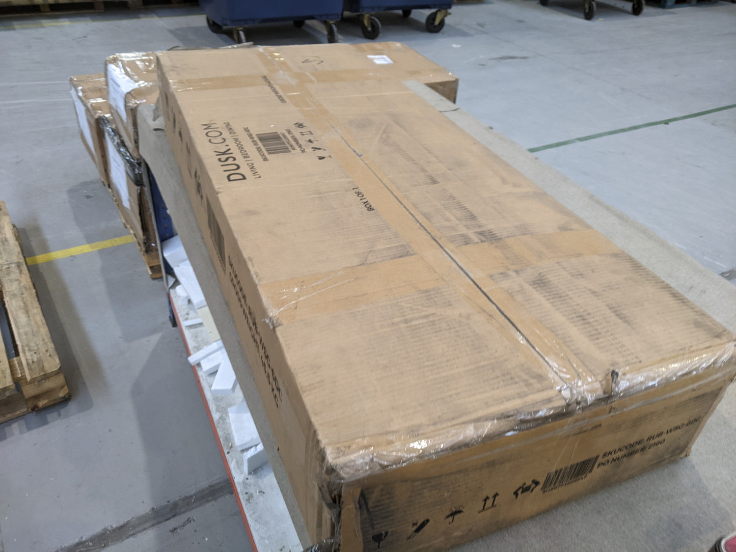 DUS-GOL-01414 Grade-B Dusk Ruby 6 Drawer Chest - Stone Grey RRP £169