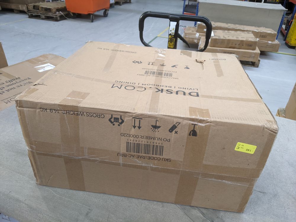 DUS-GOL-01867 Grade-B Dusk Rae Accent Chair - Boucle Rust RRP £125