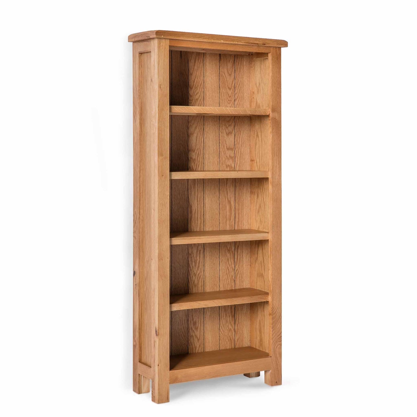 ROS-OUT-00643 Grade-C1 Roseland Furniture Surrey Oak Slim Bookcase RRP £179.95