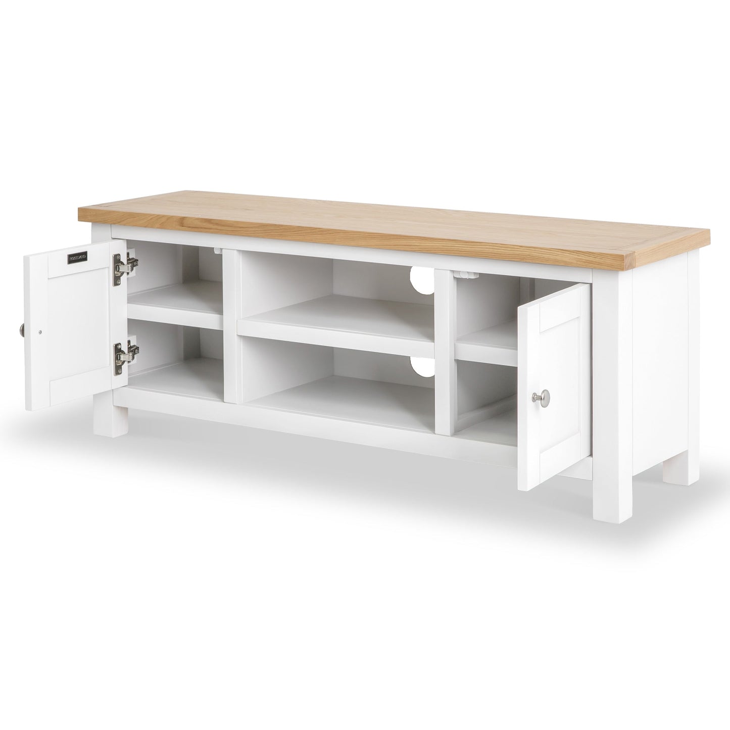 ROS-OUT-00396 Grade-B Roseland Furniture Farrow Navy Painted Large Tv Unit RRP £234.95