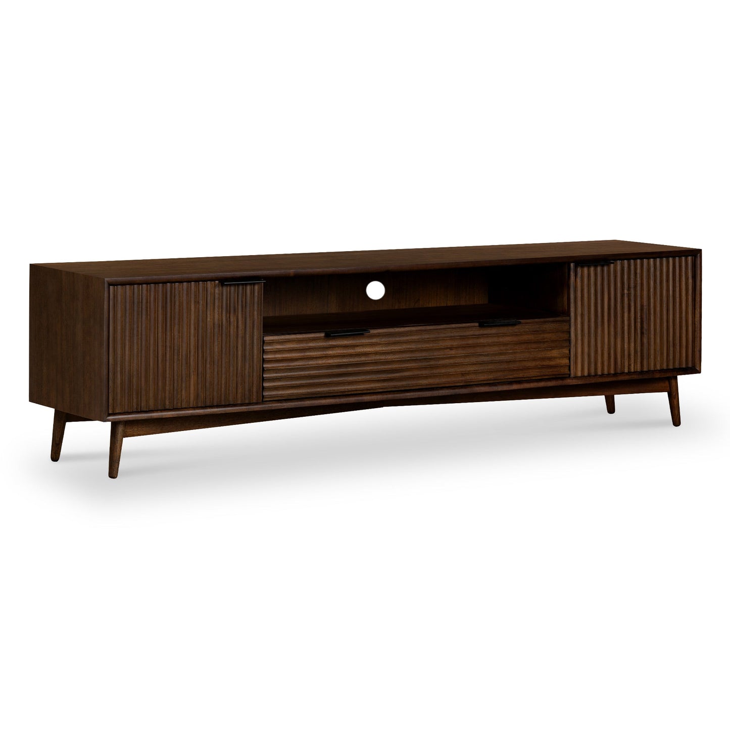 Image 1 - ROS-DIR-00635 Grade-DOA Roseland Furniture Oskar Wide 190cm Grooved TV Unit