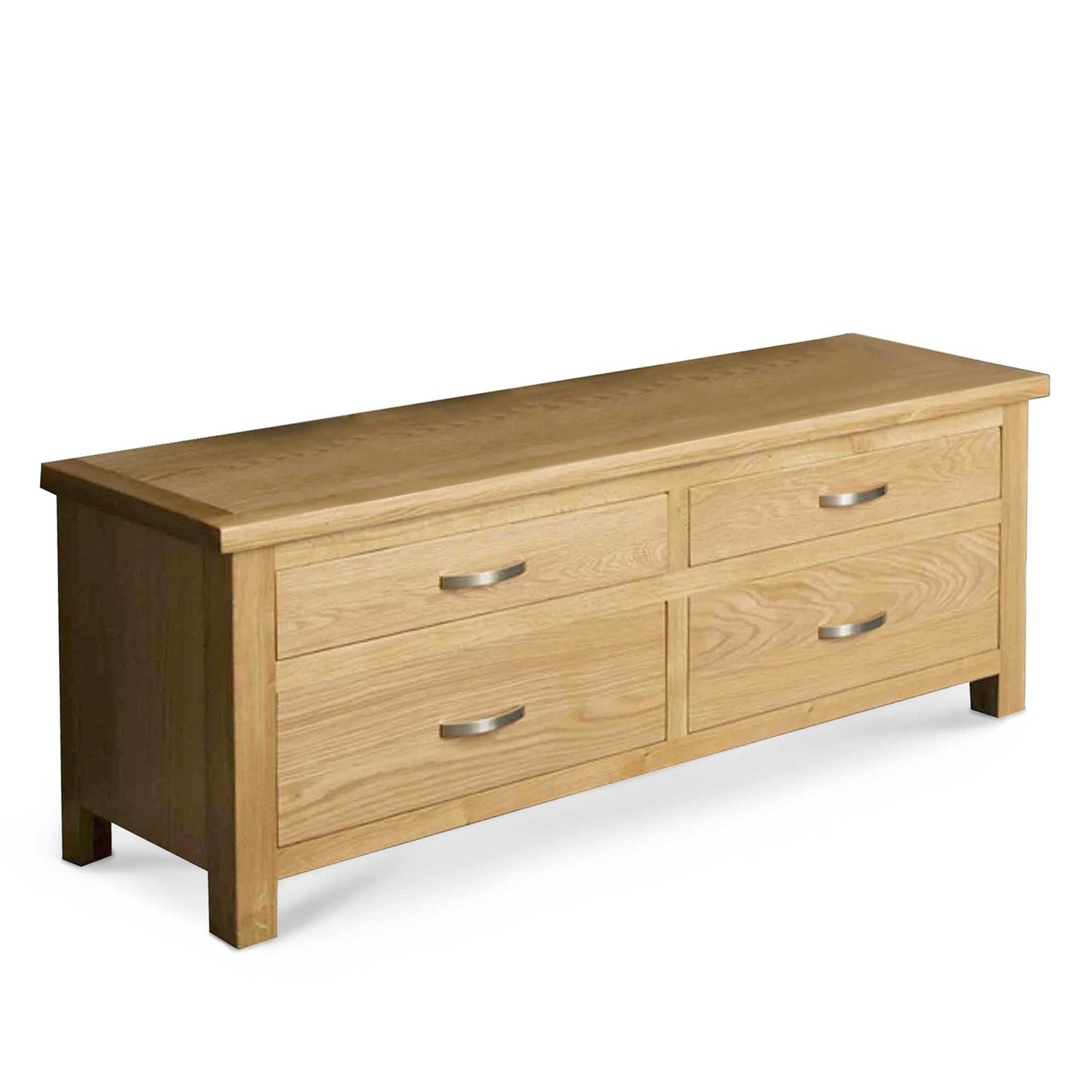 ROS-OUT-00606 Grade-C1 Roseland Furniture London Oak Large Smart TV Stand RRP £224.95