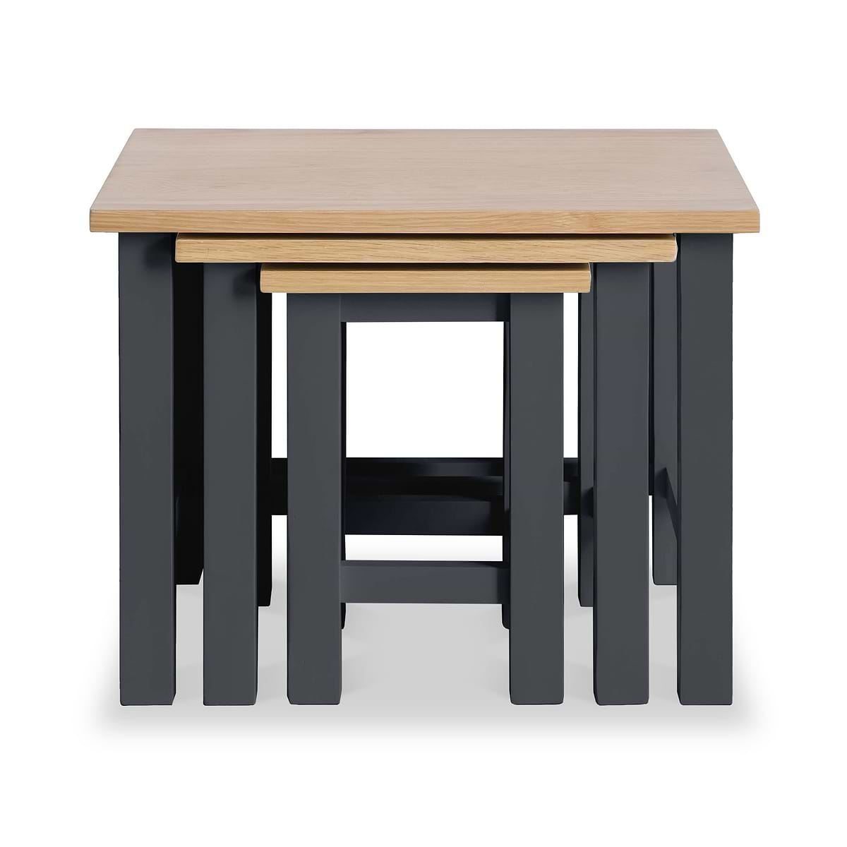ROS-OUT-00637 Grade-C1 Roseland Furniture Farrow Nest Of 3 Tables Charcoal - Fully Assembled RRP £114.95