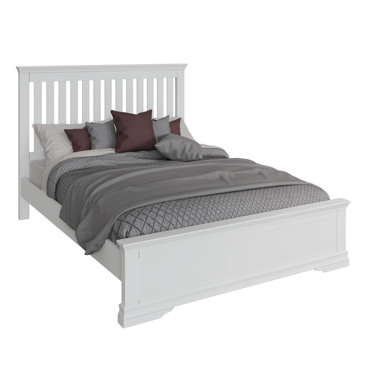 BFW-NEW-00284 NEW Big Furniture Warehouse Swanley White 6ft Super King Bed RRP £410