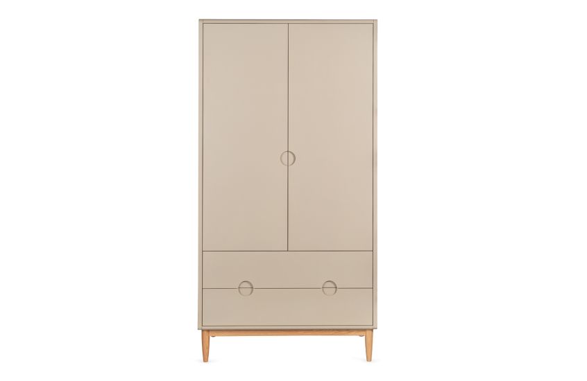 HEA-CC2-00095 Grade-BER Heals Amira 2 Door Wardrobe Painted Oatmeal RRP £899.00