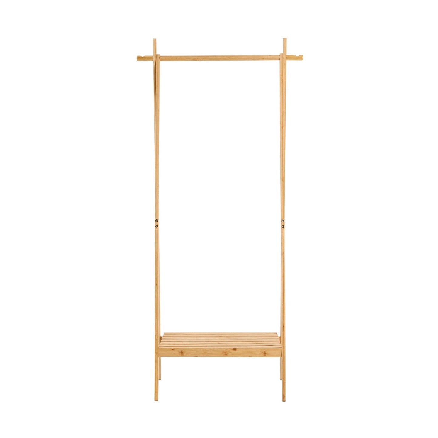 DUS-CC2-04977 Grade-B Dusk Becky Bamboo Clothes Rail - Light Wood RRP £25.00