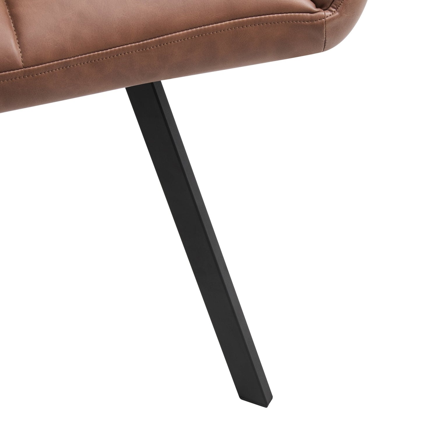 DUS-GOL-05620 Grade-B Dusk Brooke Dining Chair - Faux Leather - Tan RRP £129