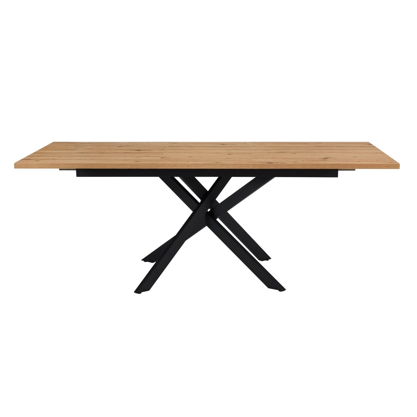 DUS-CC2-05368 Grade-BER Dusk Brooke Rectangle Extendable 6-10 Seater Dining Table - Wood/Black RRP £299.00