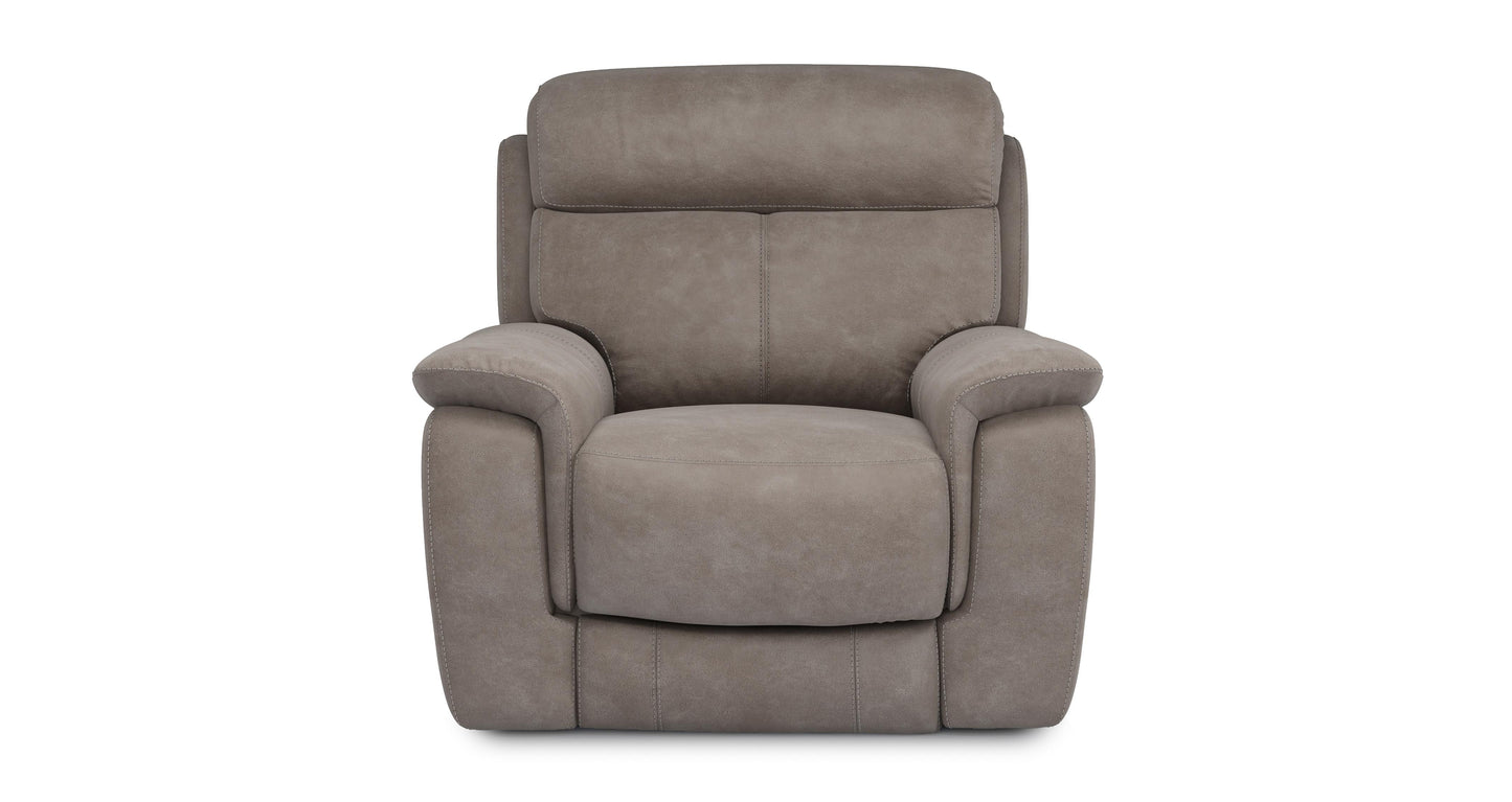 DFS-UPH-03607 Grade-C1 DFS Buxton(Rs11862Uk)Pw Power Recliner Chair Arizona Silver RRP £589
