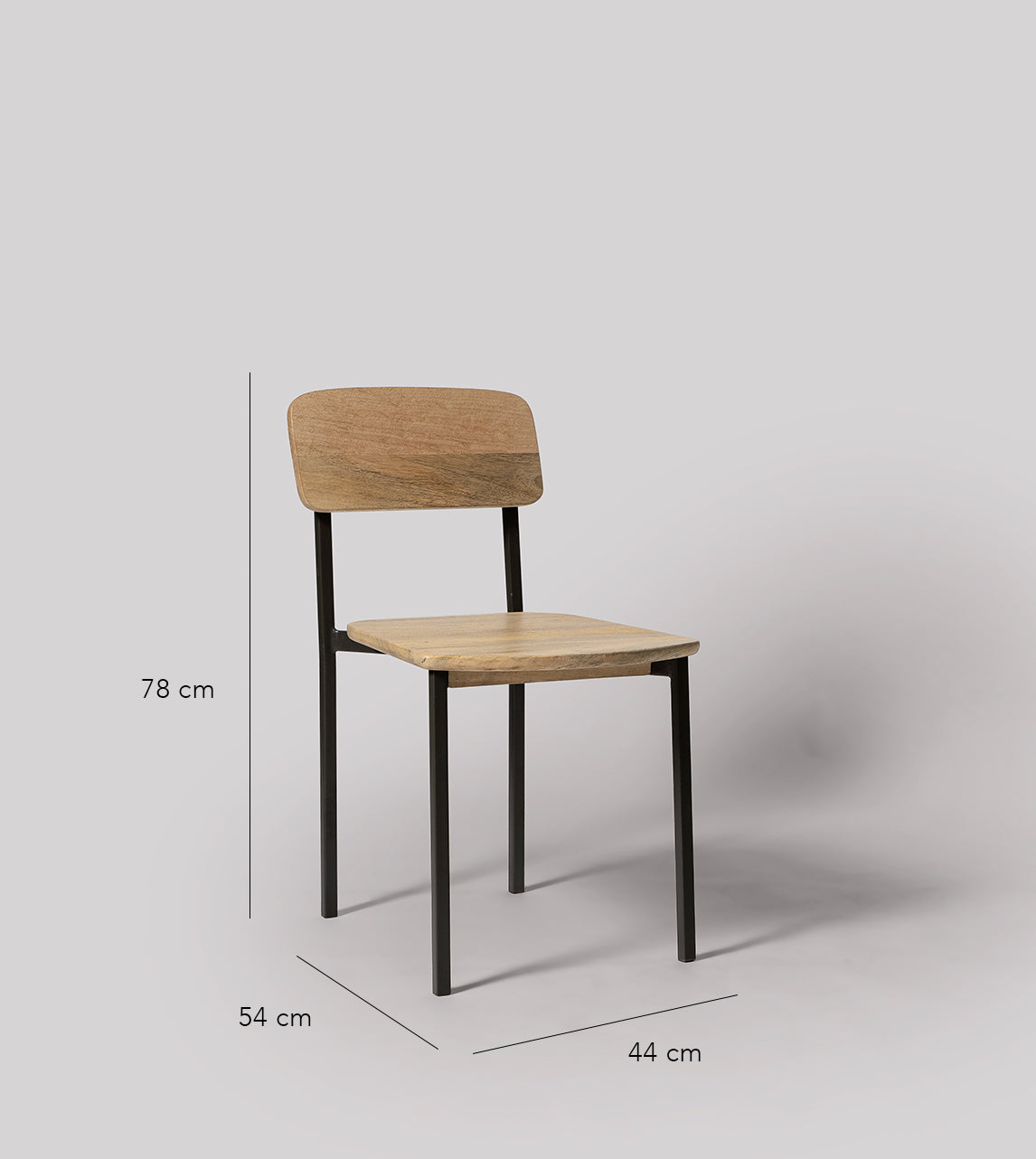 SWO-CC2-00202 Grade-BER Swoon Swoon Docklands Pair of Dining Chairs in Natural Mango & Charcoal RRP £149.00