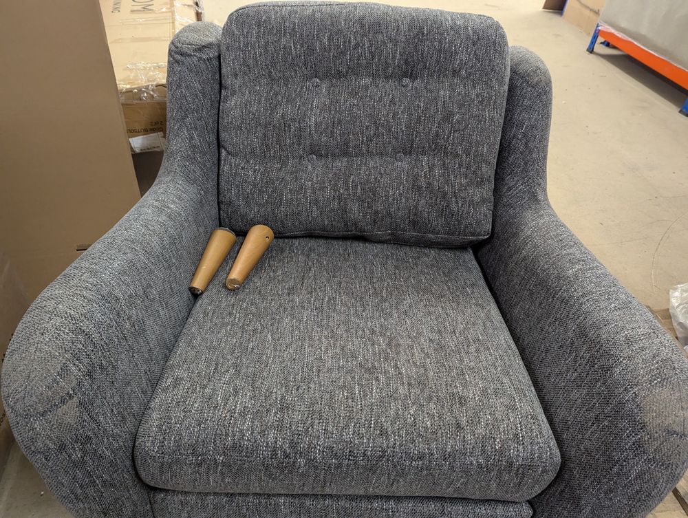DFS-HOM-01938 Grade-BER-DOA DFS Camden Plain Motion Armchair in Plain Steel RRP £929