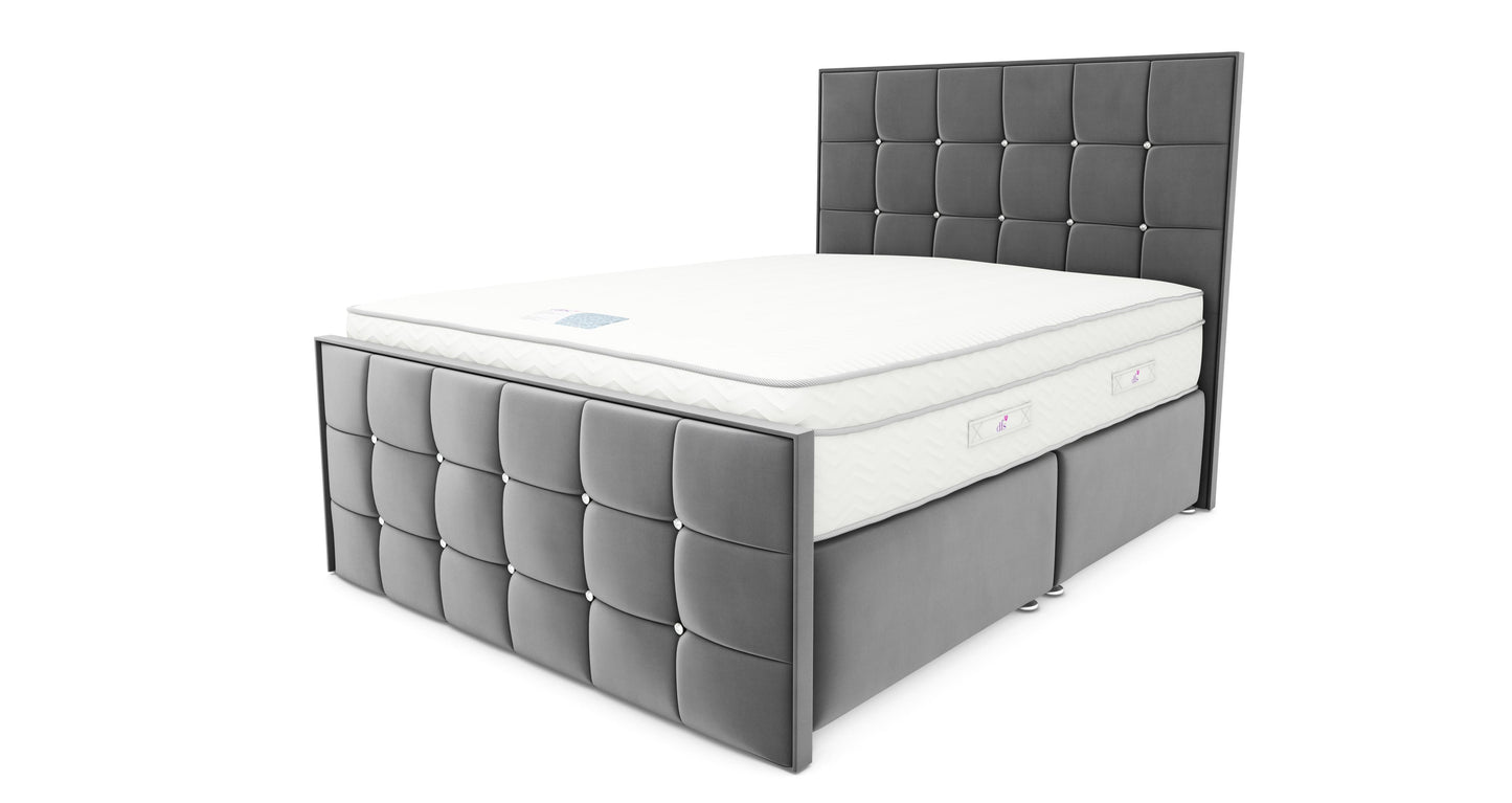 DFS-HO2-06133 Grade-BER DFS Cecilia Super King No Drawer Bedframe Nyla Steel RRP £1349