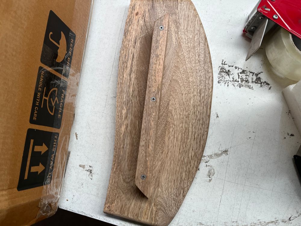 SWO-AP-31123 Grade-BER-DOA Swoon Docklands Pair of Dining Chairs in Natural Mango & Charcoal RRP £149.00