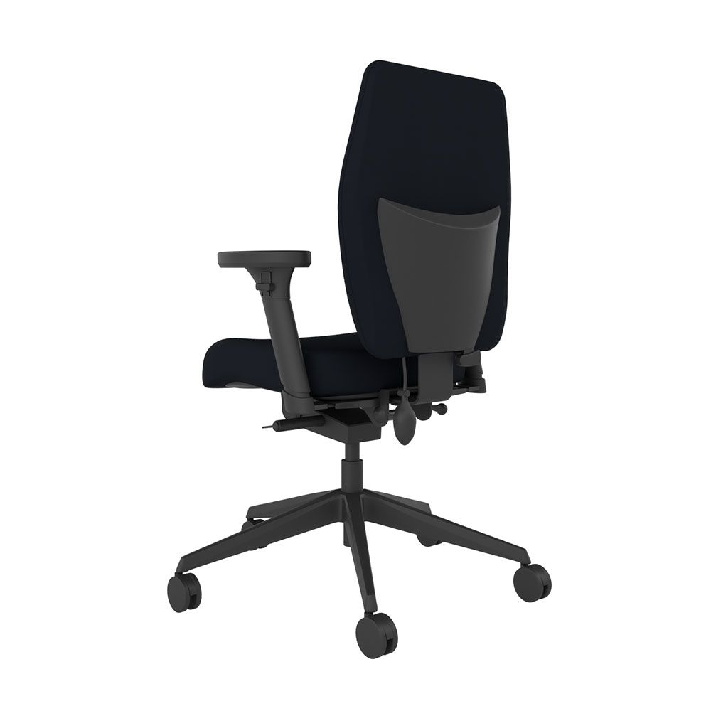 POS-CC2-00009 Grade-B Posturite Positiv Plus Medium Back Chair - Black w/ Adj. Arms RRP £1041.00