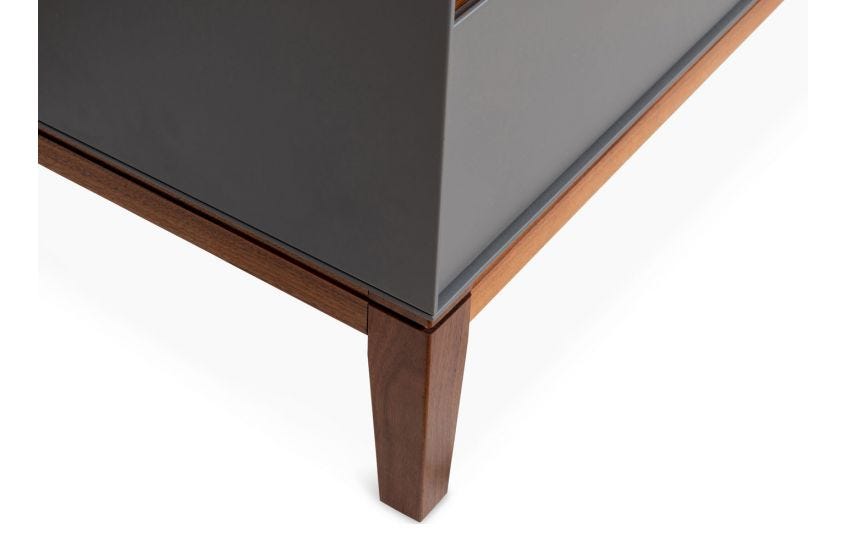 HEA-CC2-00137 Grade-BER Heals Lars Triple Wardrobe Grey/ Walnut RRP £2699.00