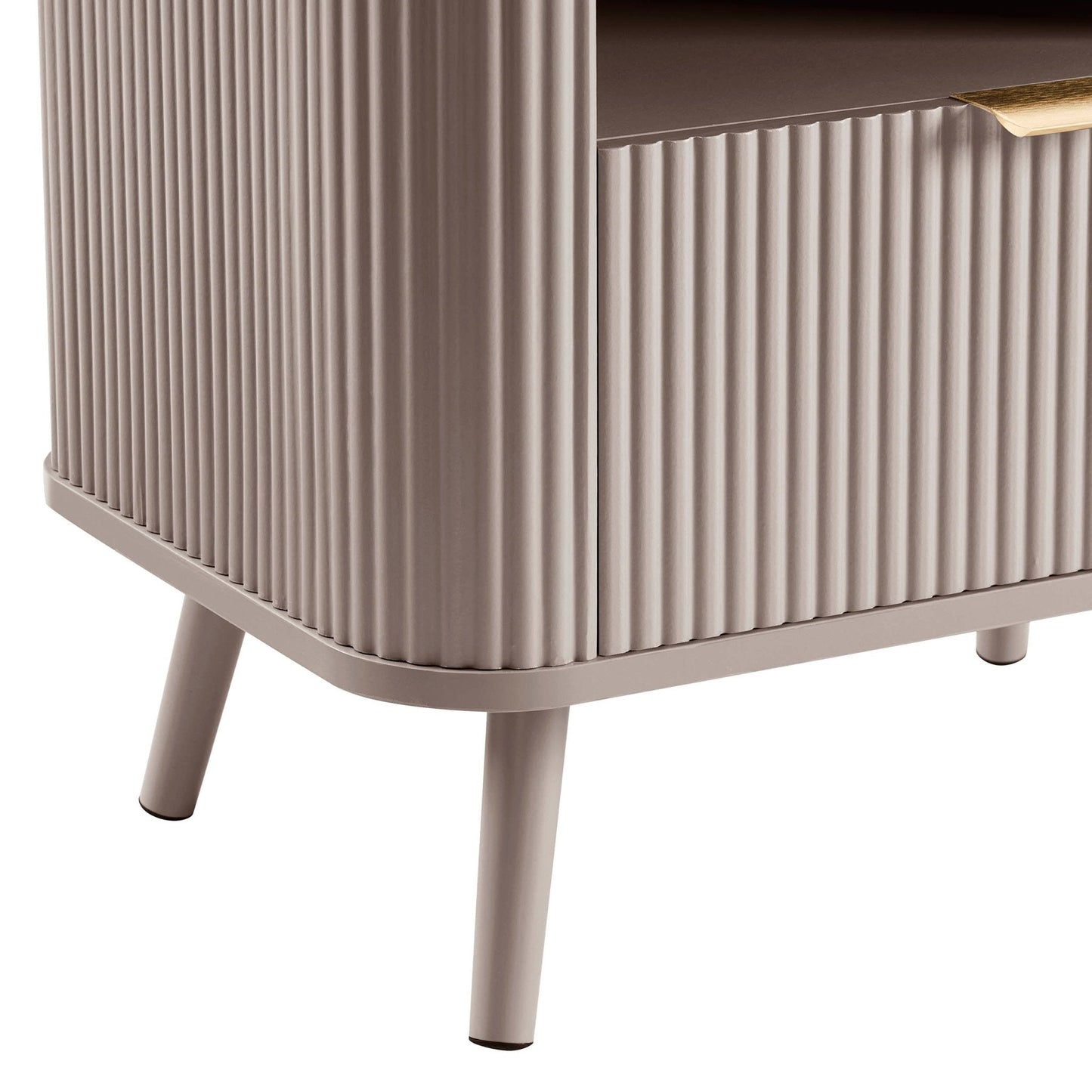 DUS-CC2-05120 Grade-BER Dusk Hattie 1 Drawer Nightstand - Taupe RRP £89.00