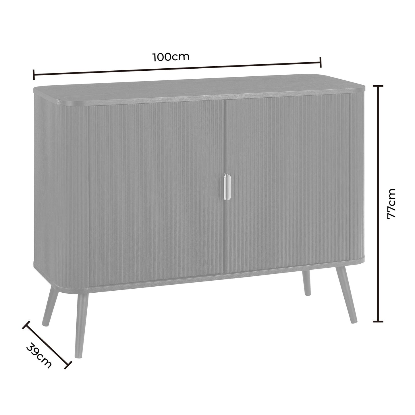 DUS-CC2-02713 Grade-B Dusk Hattie 2 Door Sideboard - Teal RRP £229.00