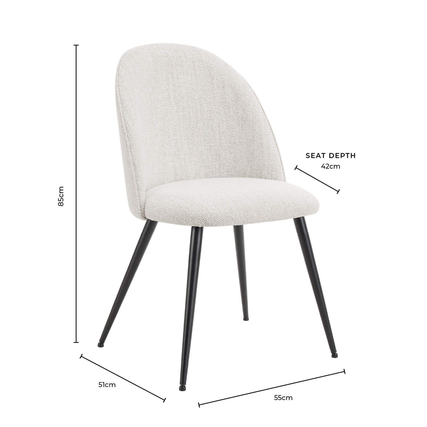 DUS-GOL-05168 Grade-B Dusk Iris Set of 2 Dining Chairs - Natural Stripe RRP £129