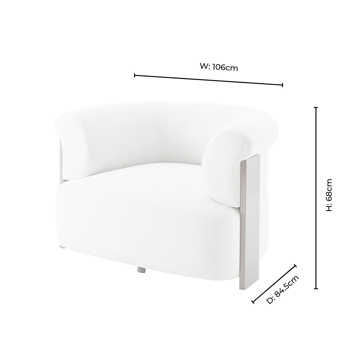 DUS-CC2-04579 Grade-B Dusk Jemima Accent Chair - Sand Boucle RRP £299.00