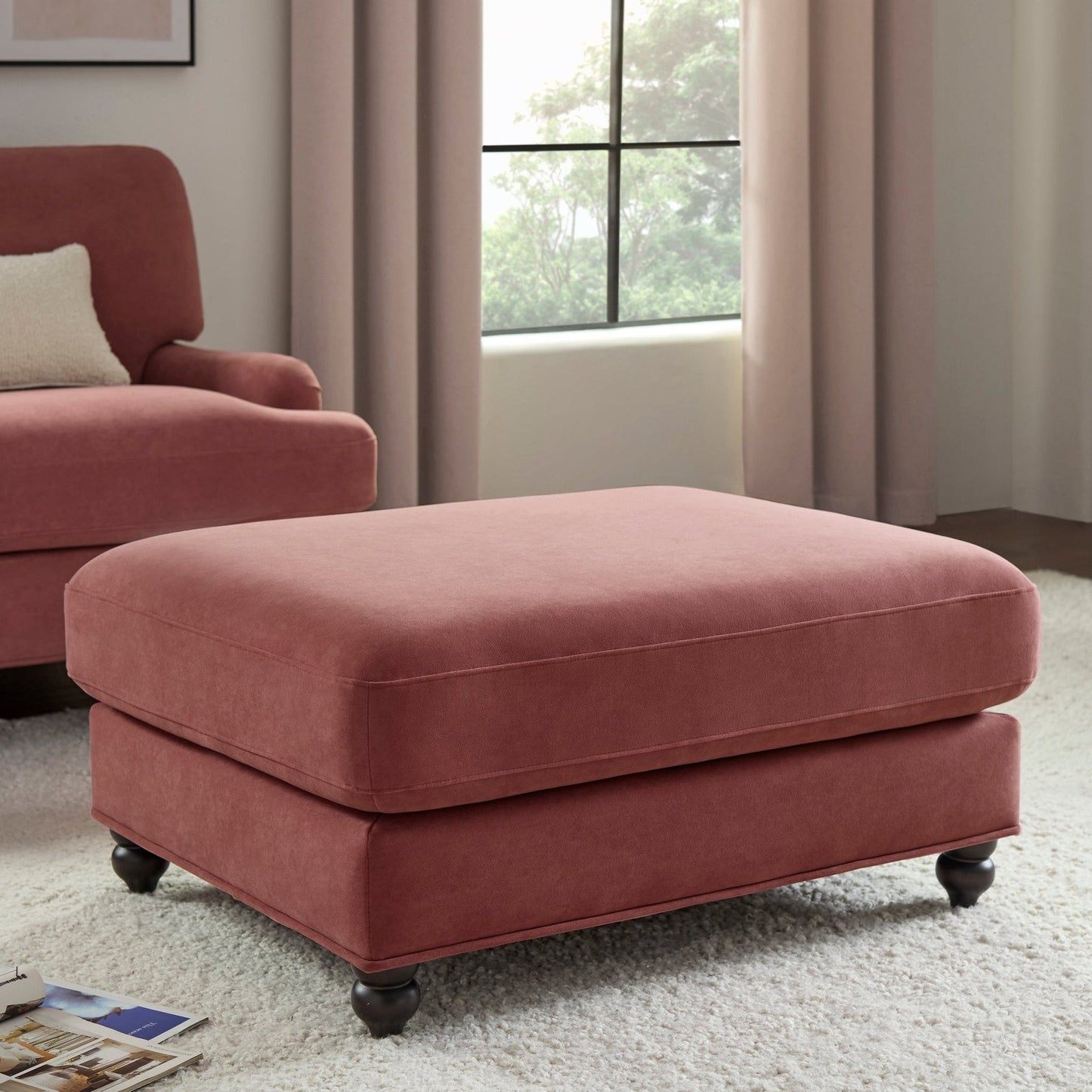 Lot of 14 x Dusk Hampshire Pouffe - Dusky Pink BULK SALE (ref DUS-APM-TPVPK-B) Total RRP £4186