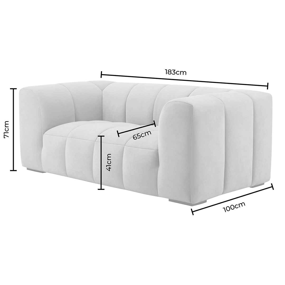 DUS-CC2-03257 Grade-C2 Dusk Manhattan 2 Seater Sofa - Stone RRP £759.00