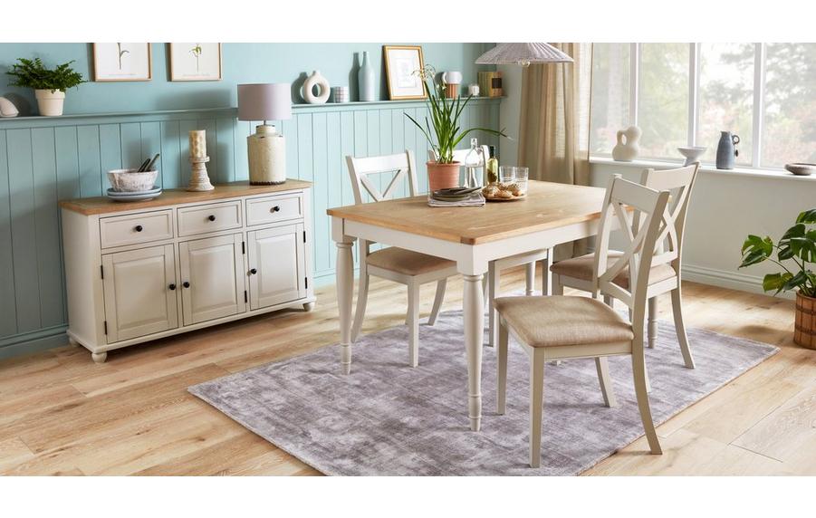 DFS-HO2-05770 Grade-C0 DFS DFS Harrington TV Unit in Oak and White RRP £229 RRP £229