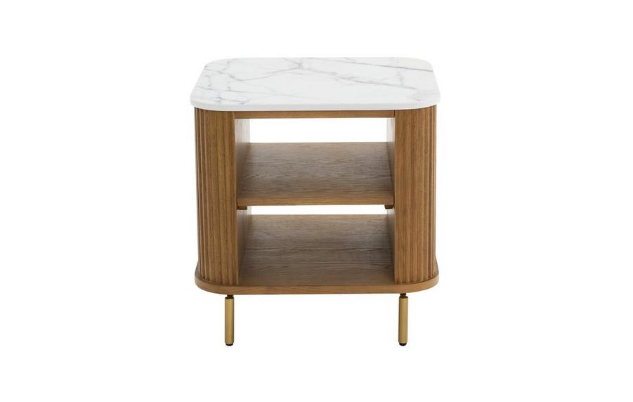 Lot of 2 x DFS Furniture Items in Good Condition - Side Table and Bar Stool (ref DFS-HO2-A-13185) Total RRP £348