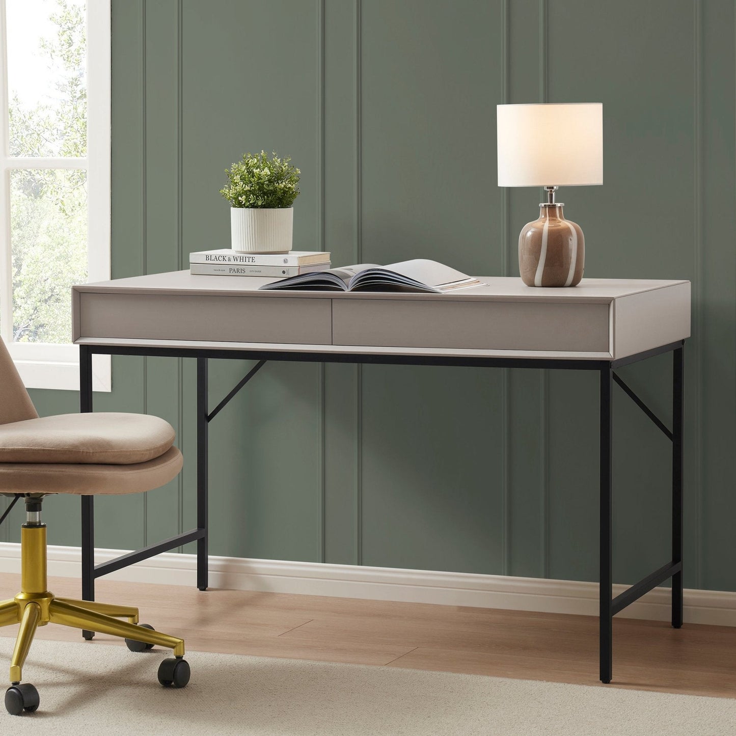 DUS-GOL-01122 Grade-B Dusk Nova Desk - Taupe RRP £155